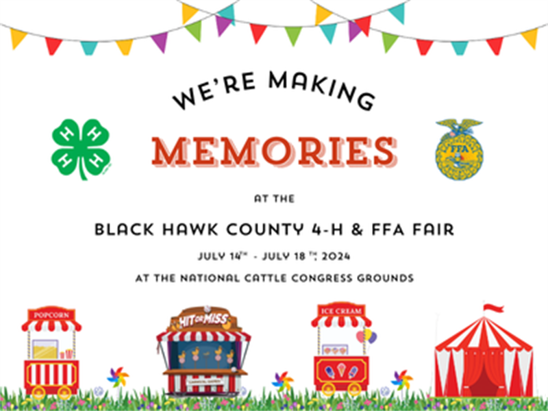 Logo for 2024 Black Hawk County 4-H & FFA Fair